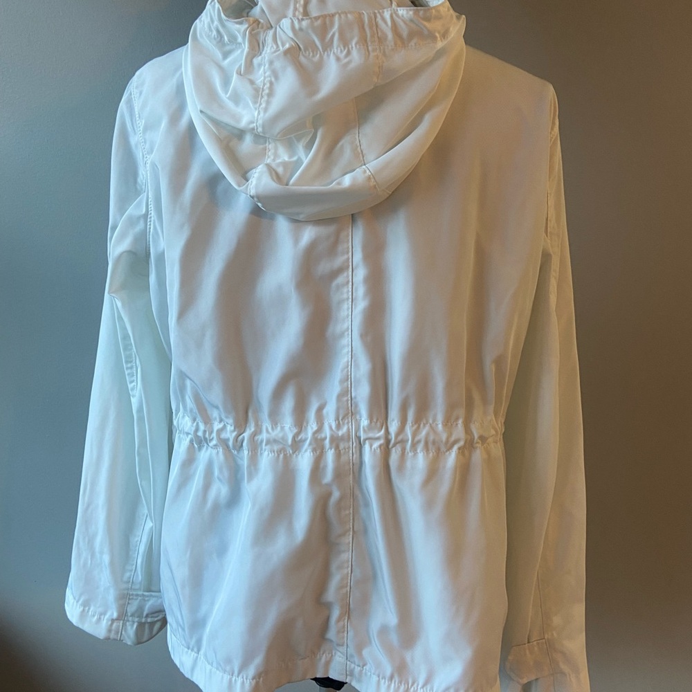 Banana Republic Sz S Women's White Hooded Utility Jacket - Picture 4 of 11